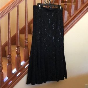 Evening formal black skirt